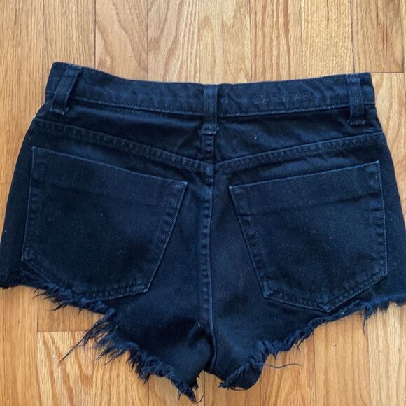 Carmar black buttonfly cut off jean shorts size 26 - Picture 4 of 5